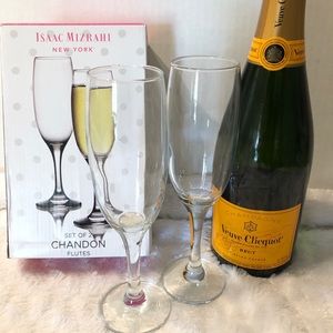 4 Isaac Mizrahi Chandon Flutes (set of 4)